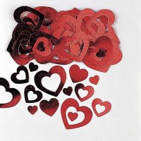 Red Heart Die-Cut Metallic Confetti
