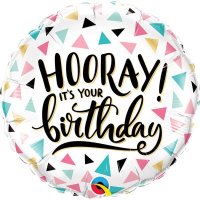 18" Hooray It's Your Birthday Foil Balloons