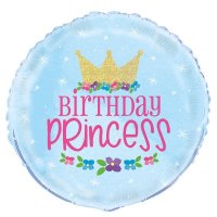 18" Magical Birthday Princess Foil Balloons