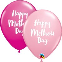 11" Mothers Day Script Latex Balloons 25pk