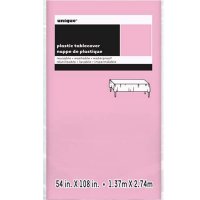 Pale Pink Rectangle Plastic Tablecover