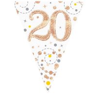 Happy 20th Birthday Sparkling Fizz Party Bunting