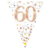 Happy 60th Birthday Sparkling Fizz Party Bunting
