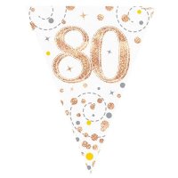 Happy 80th Birthday Sparkling Fizz Party Bunting