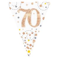 Happy 70th Birthday Sparkling Fizz Party Bunting