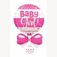 Pink Baby Girl Rattle Supershape Balloons