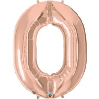 Qualatex Rose Gold Number 0 Supershape Balloons