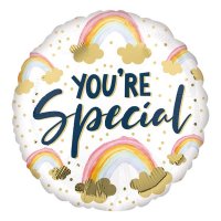 18" You're Special Painted Rainbow Foil Balloons