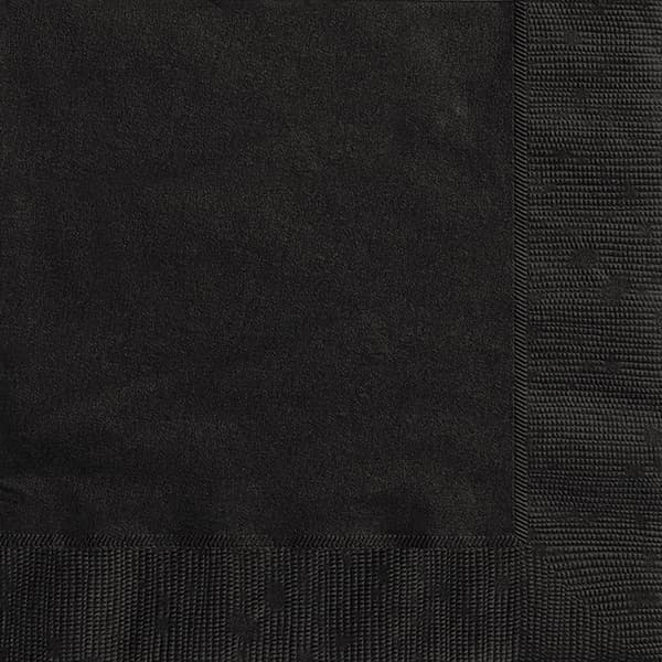Midnight Black Lunch Napkins 20pk - Click Image to Close