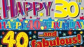 Age 30-40 Banners and Bunting
