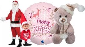 Christmas Balloons, Decorations And Fancy Dress