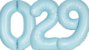 Pastel Matte Blue Number Balloons