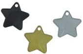 Gold Silver And Black Plastic Star Weights x100